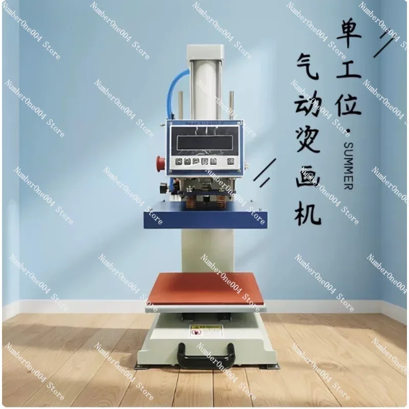 

T Shirt Hot Stamping Machine Pneumatic Heat Transfer Machine/Label Press Printer 150x150/200x200/300x200mm Single/Double Station