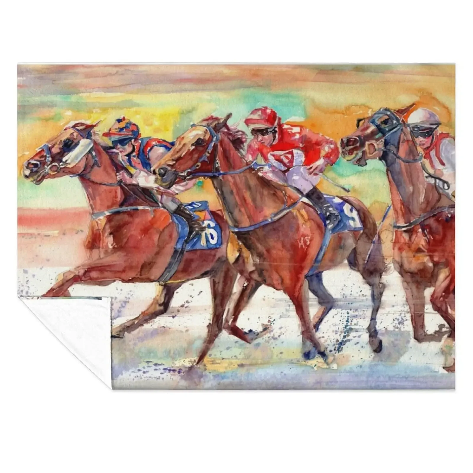 

Thoroughbred Racing Throw Blanket anime Sofa Throw blankets and throws Plaid on the sofa Blankets