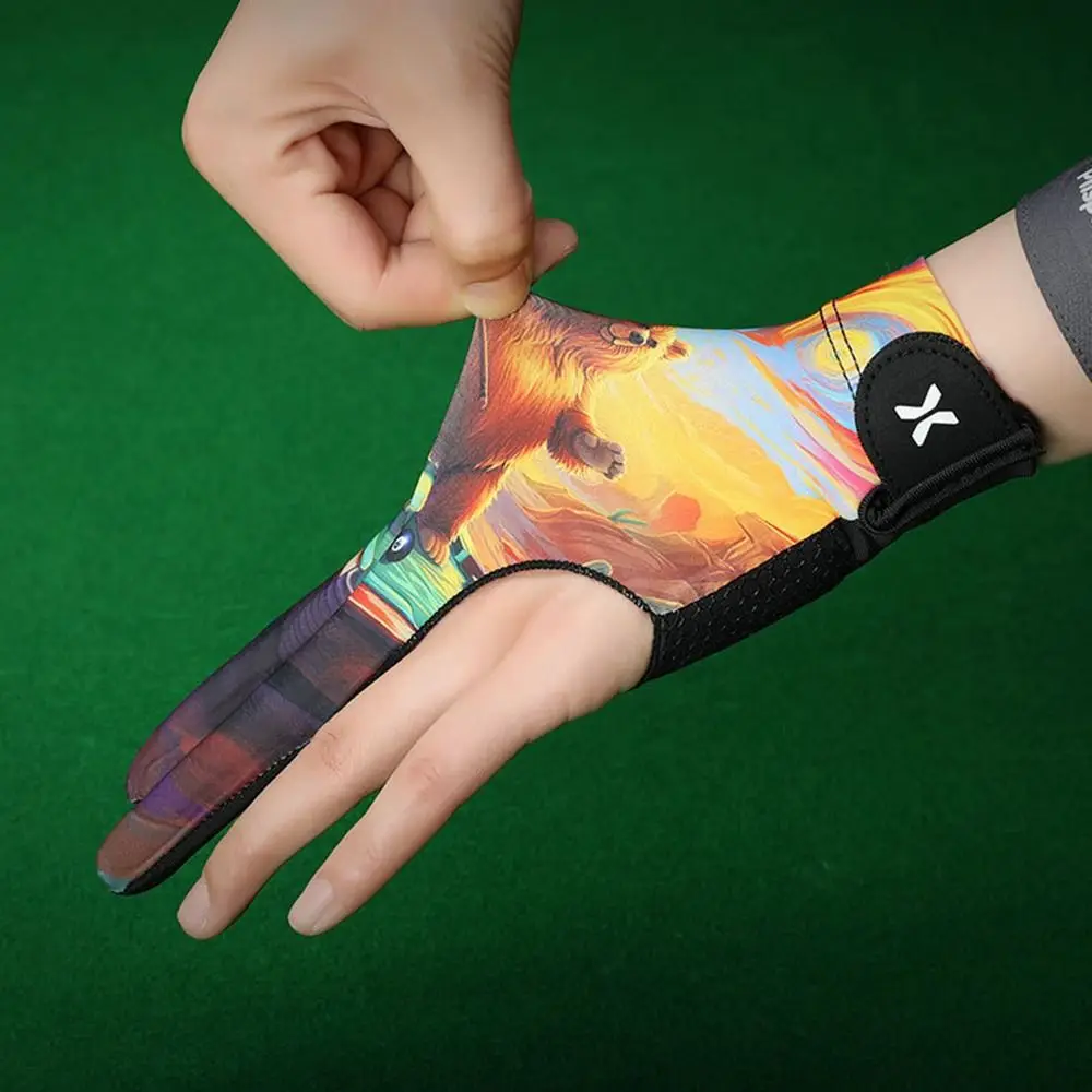 

Модная бильярдная перчатка для левой руки, нескользящая эластичная перчатка с тремя пальцами, дышащие тренировочные перчатки для бильярда, аксессуары для бильярда