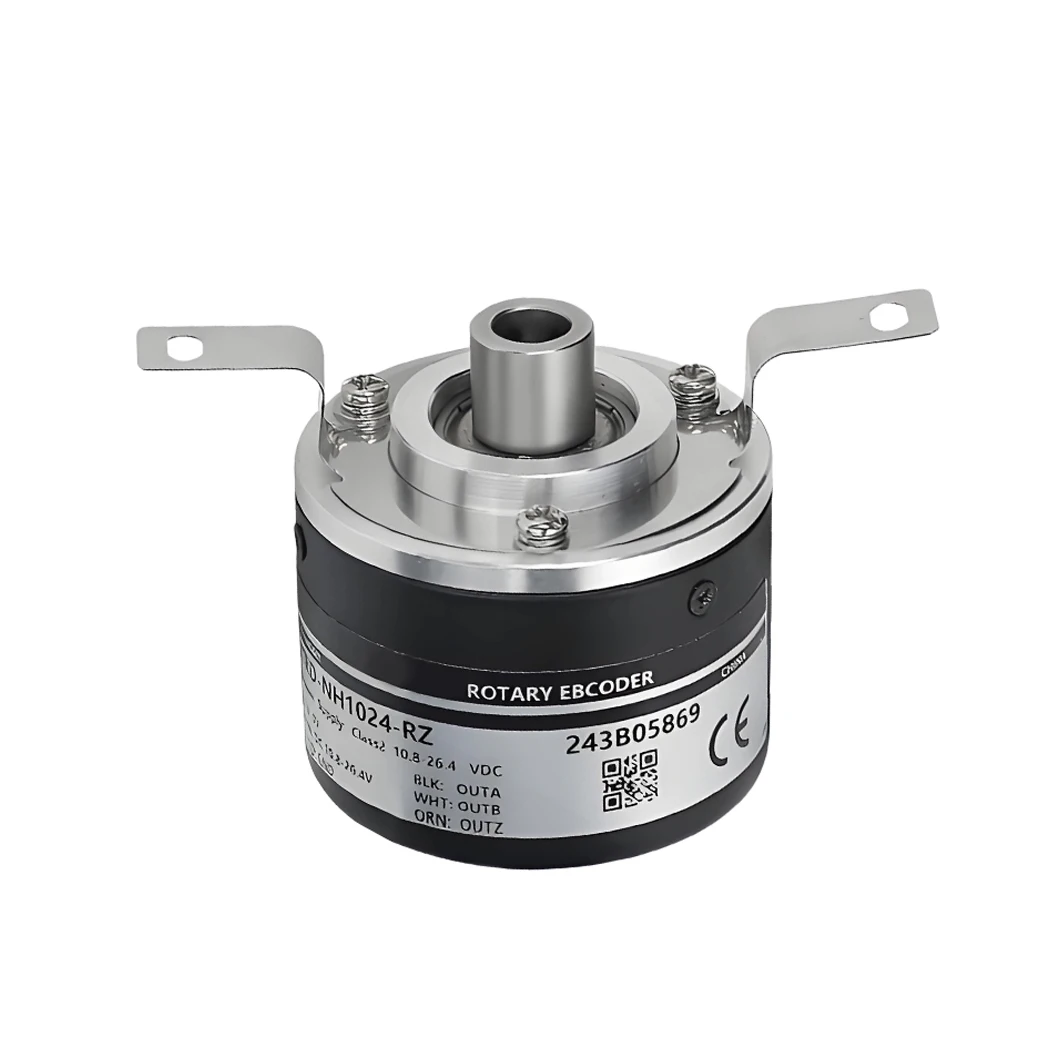 TRD-NH 50MM Rotary Encoder 8mm Semi-Hollow Shaft Incremental Magnetoelectric Rotary Encoder 100~4096PPR Push-Pull/Drive Output