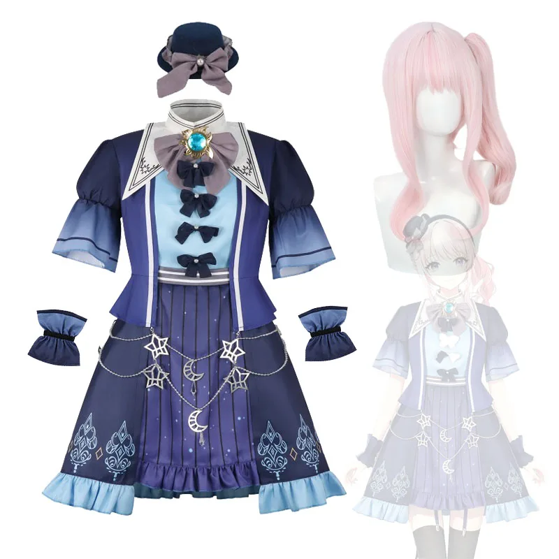 Костюм для косплея PRSK Akiyama Mizuki Project Sekai N25 Amia: Яркий сценический наряд Костюмы для виртуальных певцов, женские парики Mzk