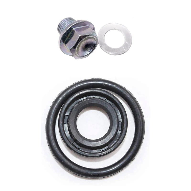 Engine Oil Pan Drain Bolt Plug with Washer for Honda/Acura & 028247 Oil Distributor Seal O-Ring Kit for Select 1975-2002