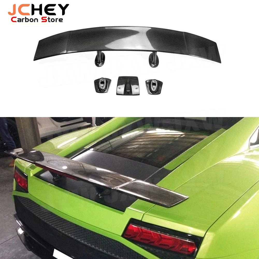 

JCHEY Carbon Fiber Car Rear Spoiler Rear Wing Spoiler Lip for Lamborghini Gallardo LP550 LP550 LP560 2004-2012 FRP Trunk Boot