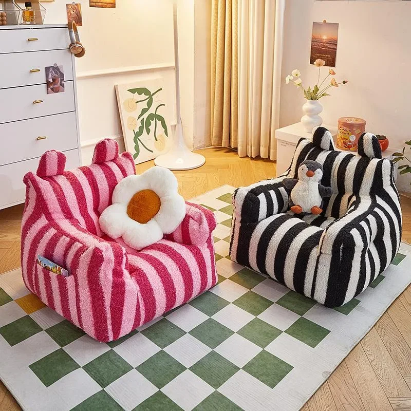 NewDopamine Color Solid Color Simple Earless Adult And Children's Sofa Reading Corner Lazy Sofa Chair Mini