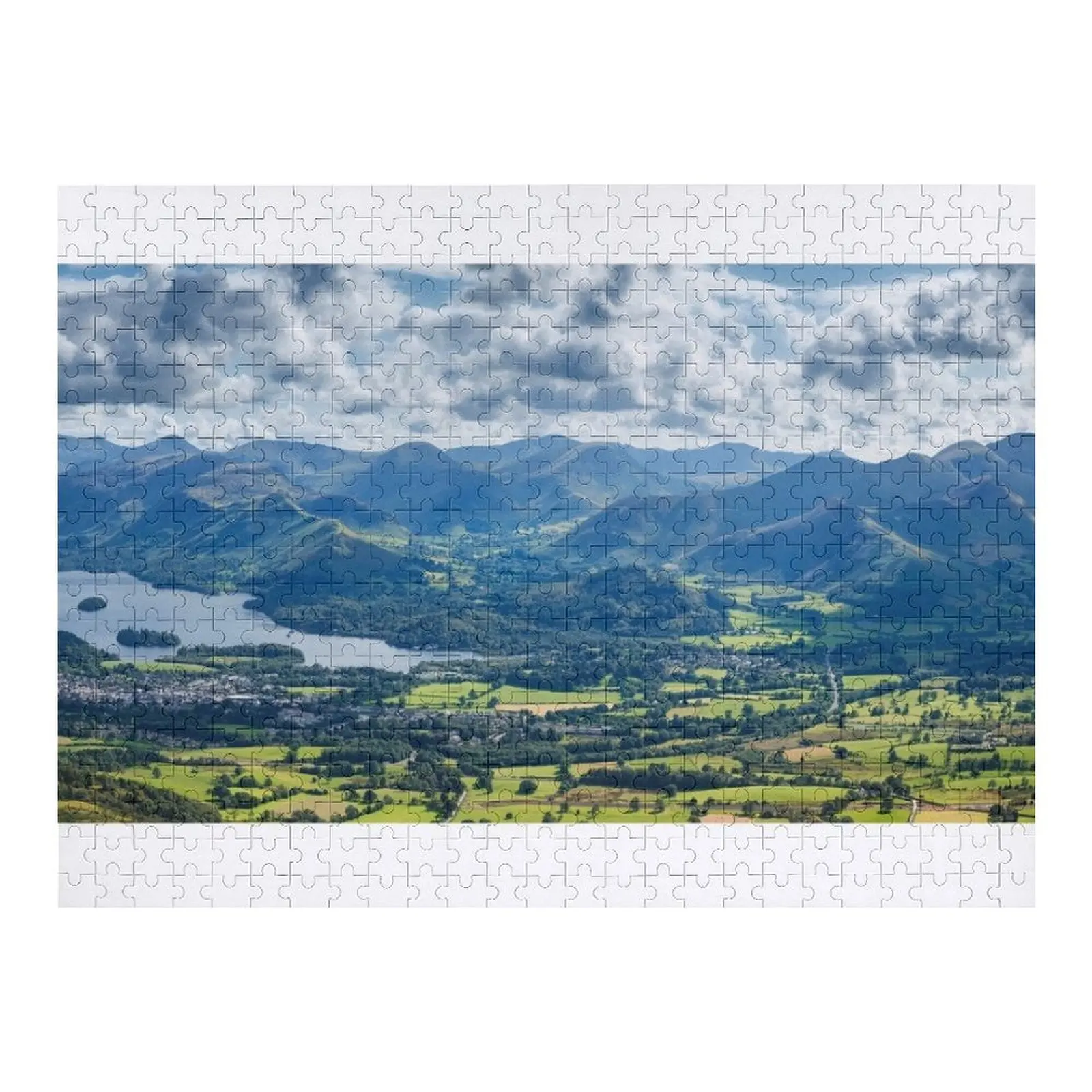 

Panoramic view of the northern Lake District Jigsaw Puzzle Customs With Photo Custom Name Wood Personalized Wooden Name Puzzle