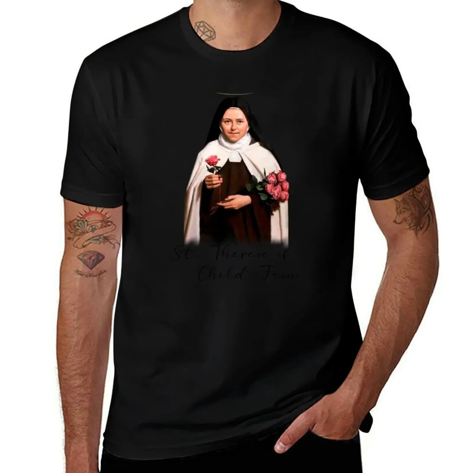 St. Therese of Child Jesus T-Shirt anime figures graphic t shirt vintage luxury designer big and tall t shirts for men