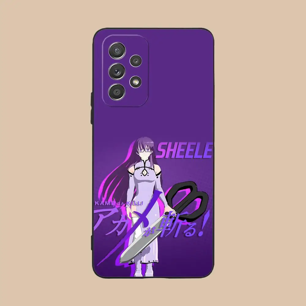 Akame Ga Kill Sheele قضية الهاتف لسامسونج غالاكسي A73 72 71 70 56 55 54 53 52 36 35 34 23 16 15 5G غطاء الطباعة الملونة الفاخرة