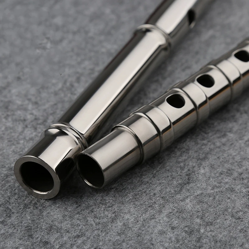 Titanium Alloy Flute DIZI Mirror Polishing Metal Music Instrument Fluate C/D/E/F/G key Professional instrumentos musicales