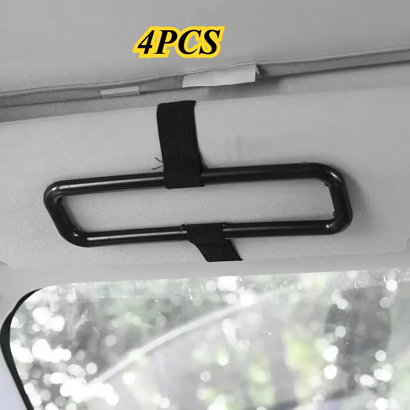 4PCS Car Visor Paper Towel Box Clip, Seat Back Paper Towel Frame Holder, Auto Interior Hanging Organizer