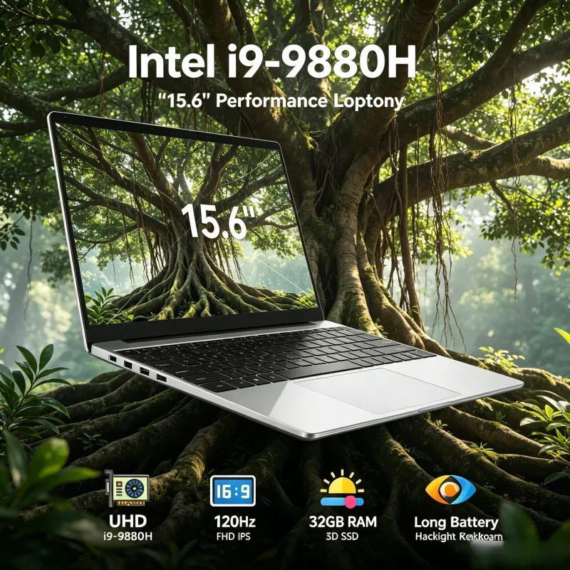 

Intel i9-9880H 15.6" Performance Laptop 120Hz FHD IPS 32GB RAM 2TB SSD Long Battery Backlit Keyboard
