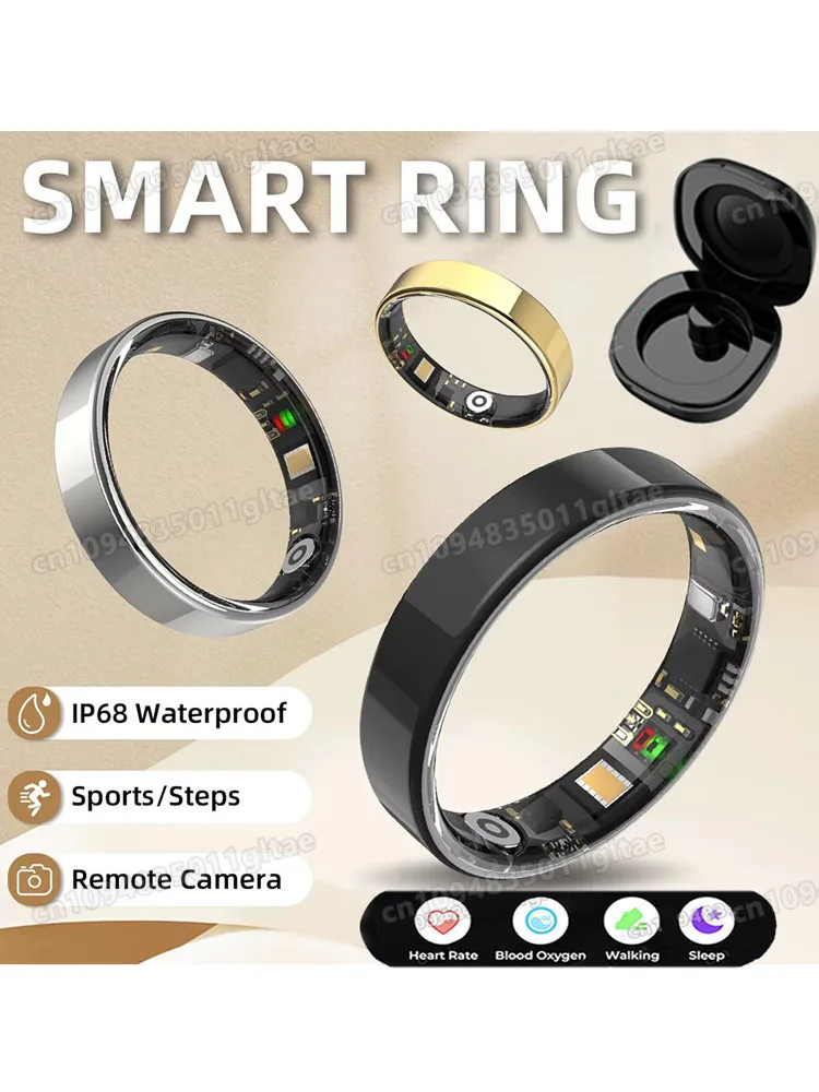 2026 Nieuwe Smart Ring Hartslag Bloeddruk Slaapmonitoring Bewegingsregistratie IP68 Waterdicht Heren Dames Smart Ring Vakantiecadeau - afbeelding 2