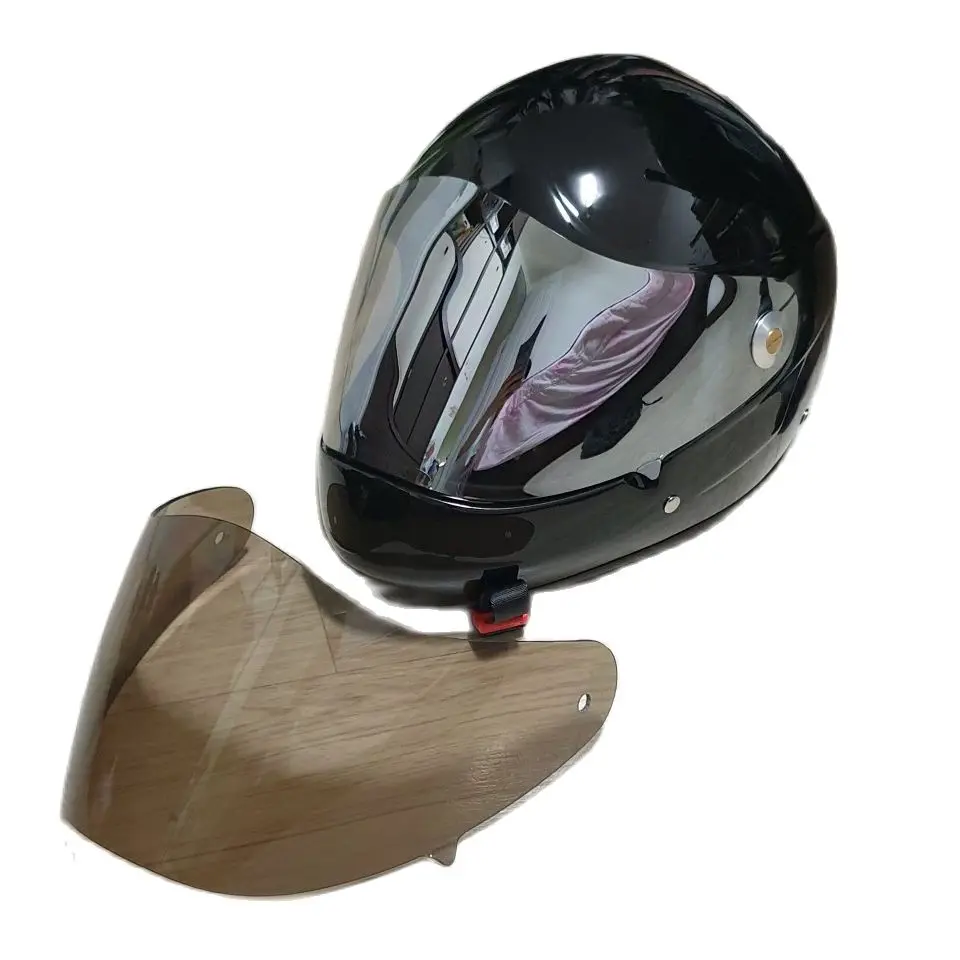 Paraglide Helmet Long Board Mirror Visor, Transparent Visor, Smoke Sun Visor, Glass Visor with All Parts