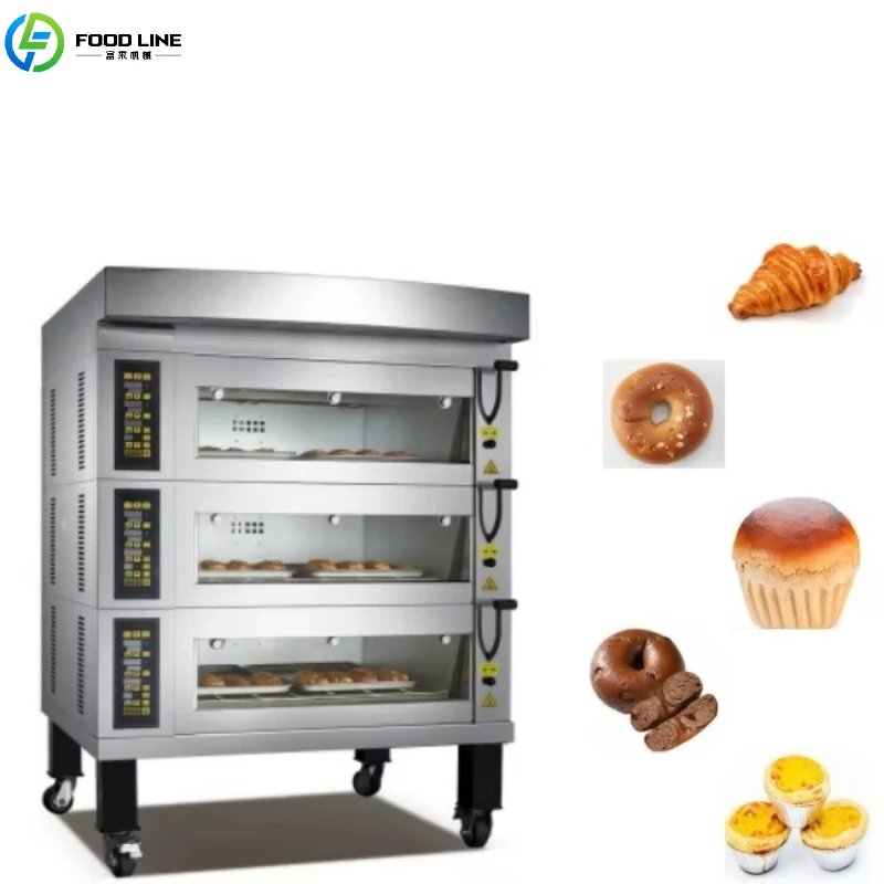 Customized Commercial Multifunctional Deck Oven Double Deck Programmable Baking Oven with Uniform Heating System Fast Heating