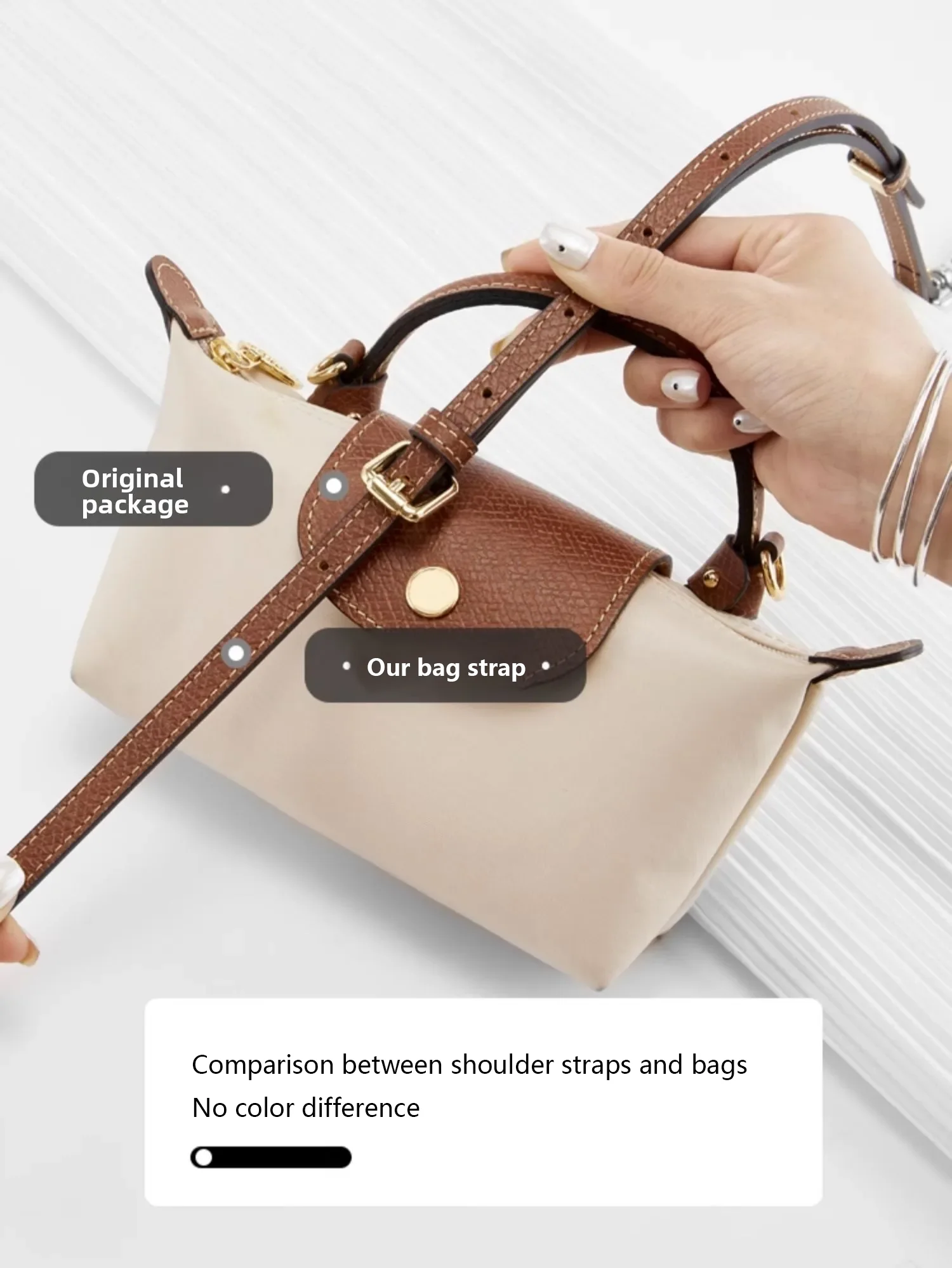 Shoulder Strap For Longchamp Mini Pouch Handbag Slung Bag Shoulder Strap Bag Belt Without Punching Modification Bag Accessories