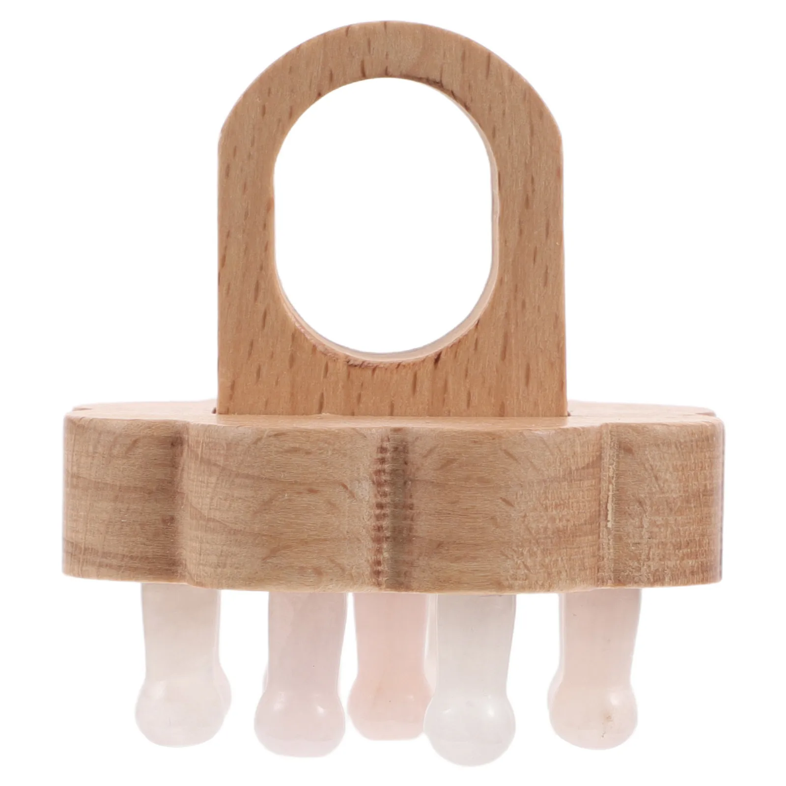 

Portable Wood Facial Massage Comb Natural Quartz Gua Sha Tool Ergonomic Handle Dandruff Oil Control Wide Tooth Scalp Massager