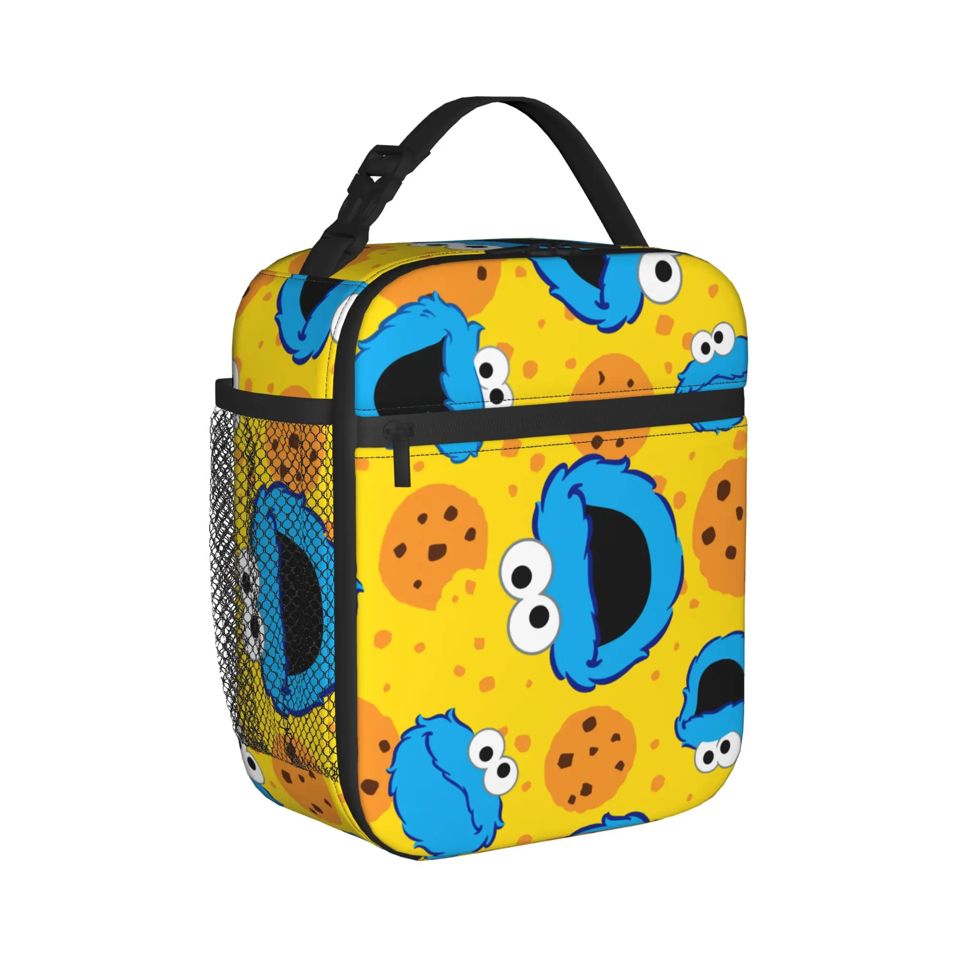 Cookies Monsters Thermal Insulated Lunch Bags for Picnic Cartoon Portable Food Bag Thermal Cooler Food Box