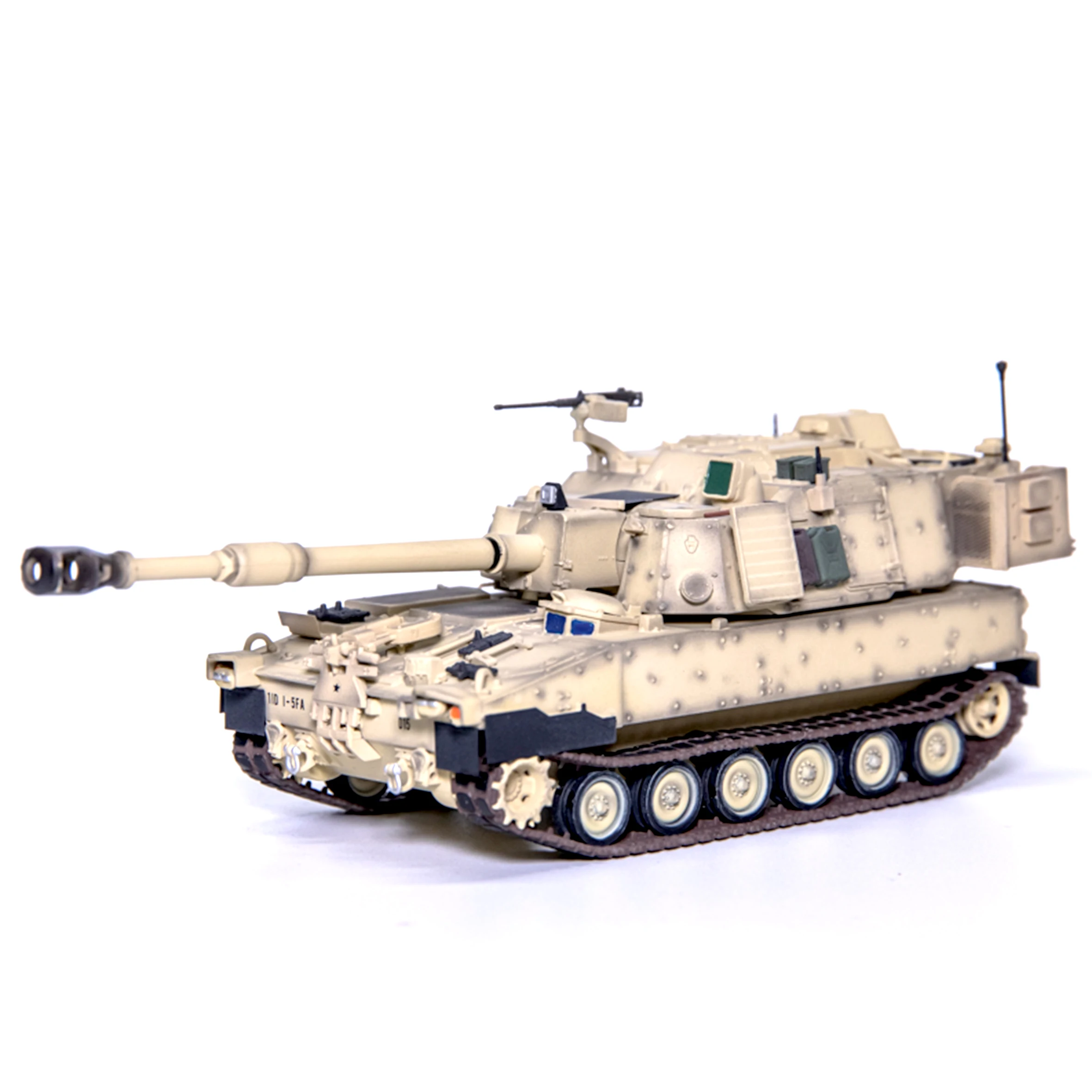 自走式タンクモデル、砂漠のコーティング、完成した静的コレクション、1: 72 t-m us m109a7、155mm