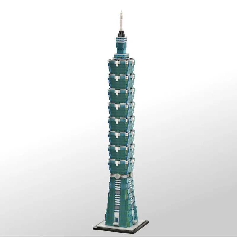 

Precision MOC Building Blocks Set: Taipei 101 1:800 Scale Model - 2327-Piece Architectural Assembly Toy, Ideal Creative Holiday