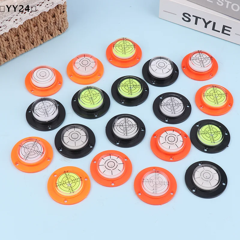 50*9/12/17mm Round Horizontal Bubble Level High Precision Bubble Level Bulls Eye Horizontal Spirit Level  Desktop Wooden〔YY24〕