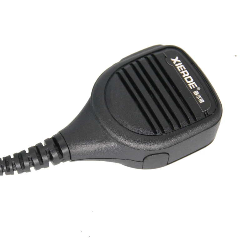 PMN4013A Handheld Speaker 2-Pin PTT Mic Microphone K-plug Speaker with 3.5mm Earphone Jack for Kenwood Walkie Talkie Accessories