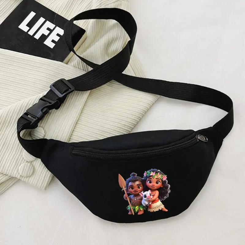 Moana Chest Bag Anime Movie Merch Women Man Waist Pack Outdoor Running Sports Hip Bum Pouch Casual Crossbody Bags Birthday Gifts