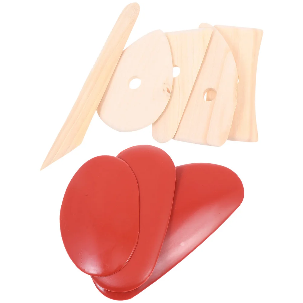 

1Set Professional DIY Wooden Clay Carving Tools for Sculpting Shaping Smoothing Pottery Craft Supplies Clay Scraper