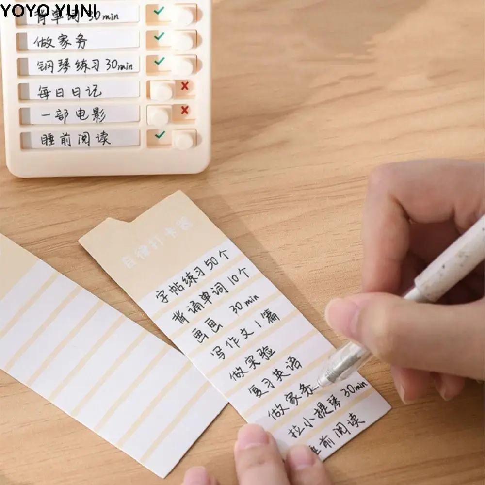 Detachable Good Habit Punch Card Capybara Cartoon Daily Task Planning Board Schedule Memo Plastic Self-discipline Punch Card