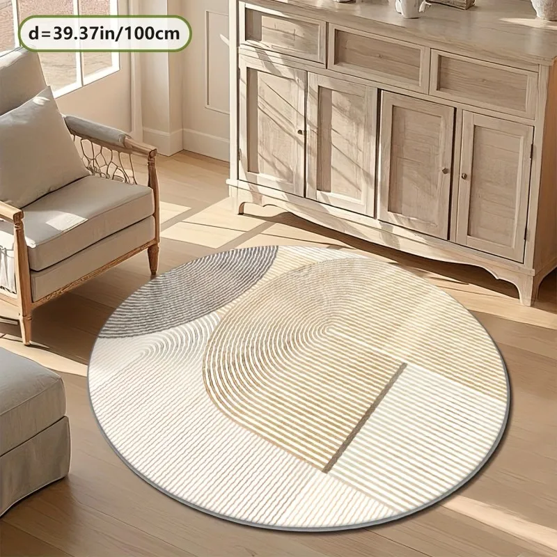 Round Santa Claus Rug Christmas Holiday Area Carpet Non-Slip Living Room Floor Mat Xmas Decor 2026