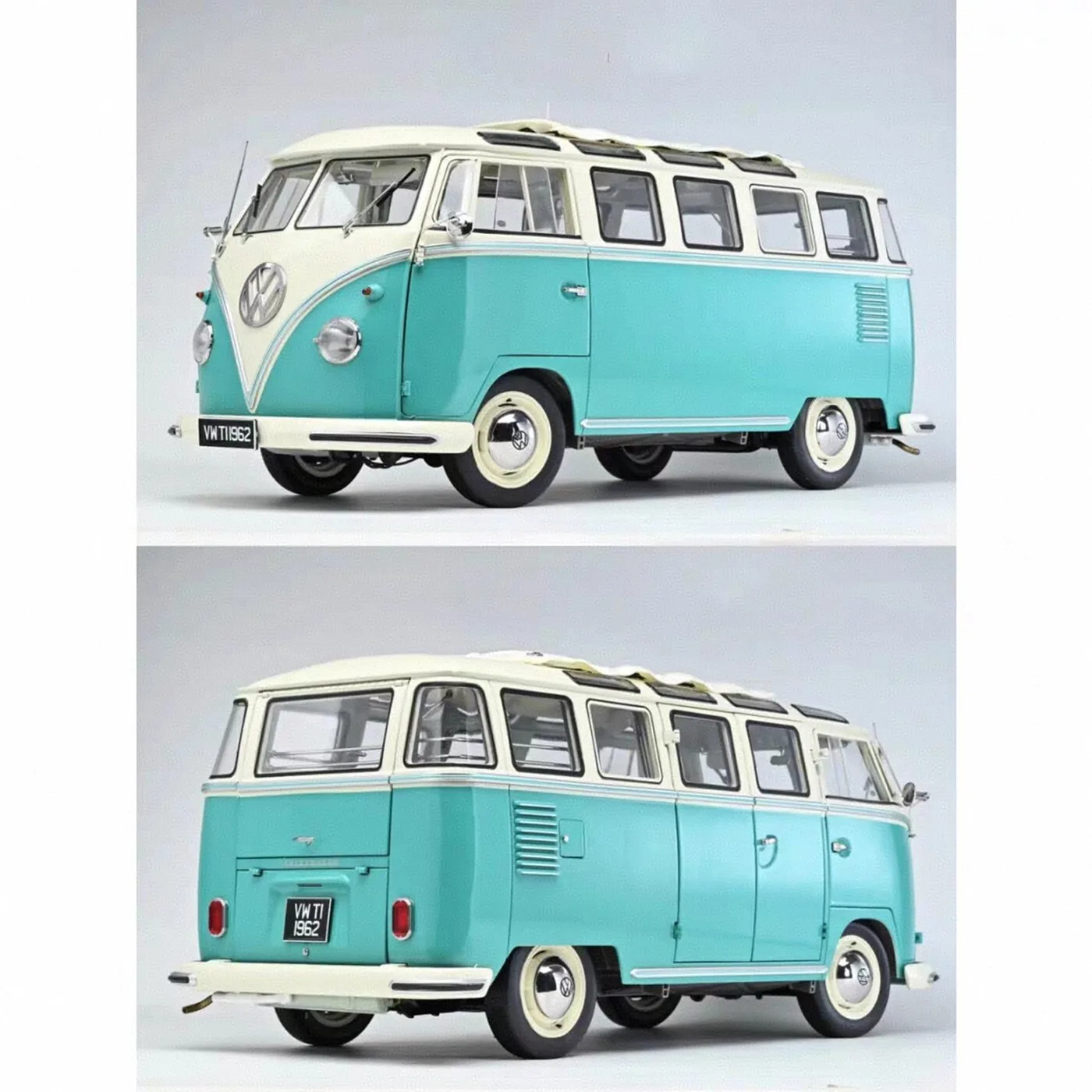 SunStar 1:12 T1 Samba VAN Simulation Limited Edition All Open Alloy Metal Static Car Model Toy Gift