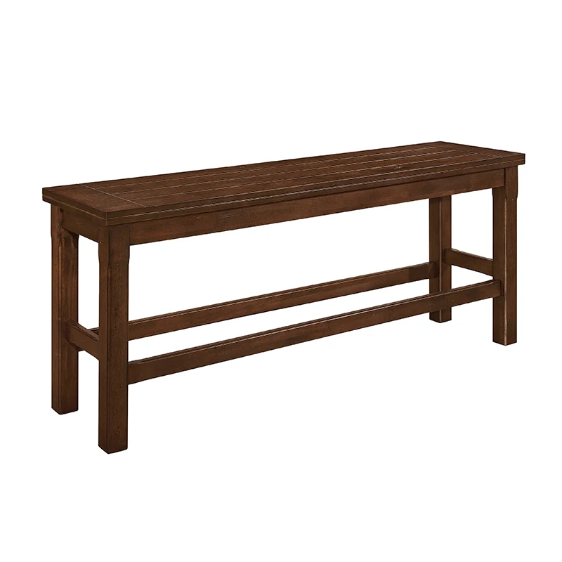 RV Dark Brown Finish Counter Height Bench 1pc Wooden Dining Classic Dining Kitchen Furniture On-Site