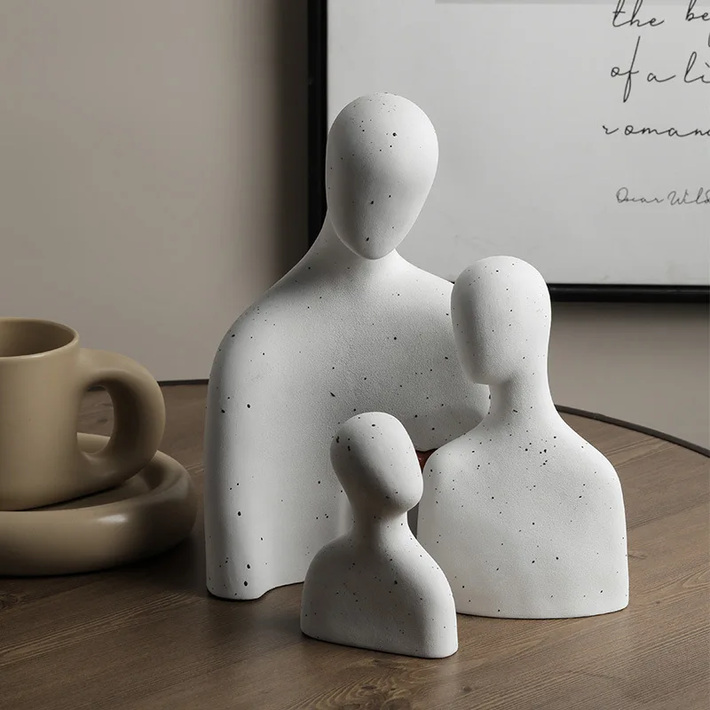 

Statue Art Home Decoration for Living Room Couple Model Ceramic Art Sculpture Crafts Abstract Desk Decor Figurine Wedding Gifts