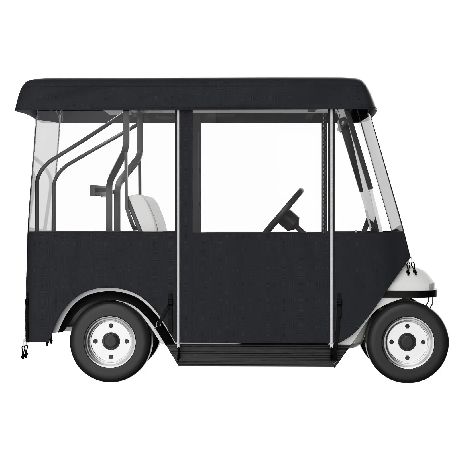 

Golf Cart Enclosure, Polyester Driving Enclosure, Club Car Covers Universal Fits for 2+2 Passenger Golf Carts, Sunproof and D