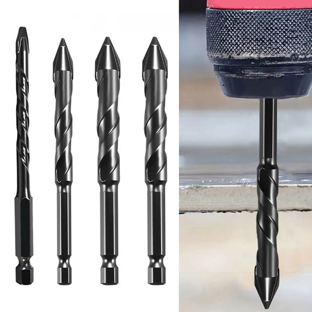 6/8/10/12mm Carbide Head Drill Bit Eccentric For Granite Tile Wood Metal Glass Power Tool Accessories