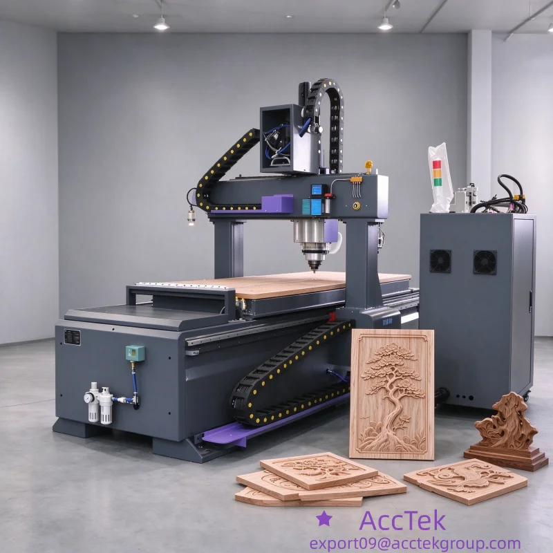 Woodworking ATC CNC Router 8 Tool Magazine Vacuum Table 9KW Air Cool Spindle Servo Motor for Furniture Cabinet Sign Advertising