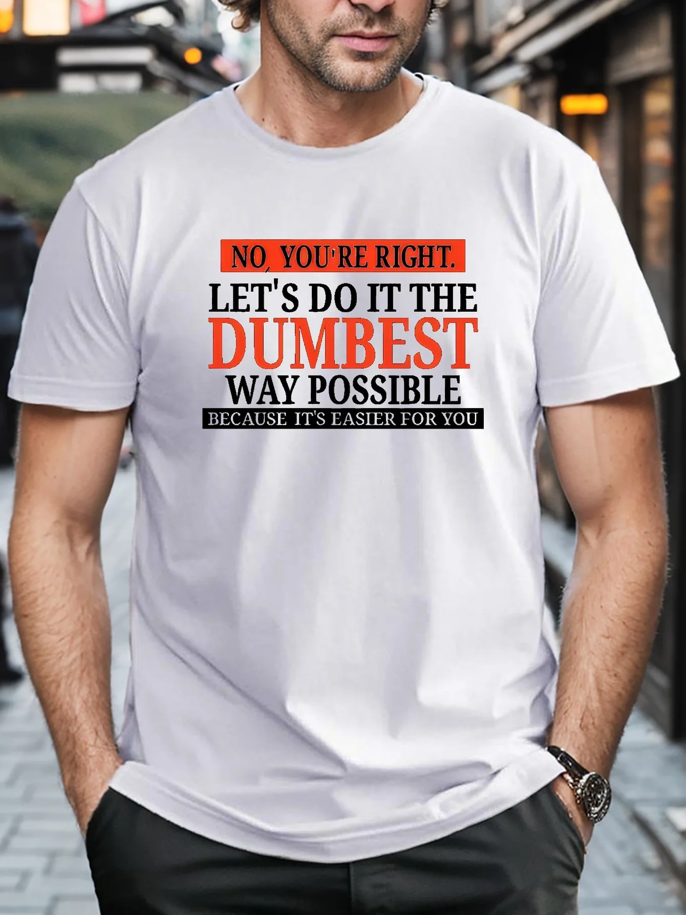 

A large-sized men's T-shirt with patterned wrinkles