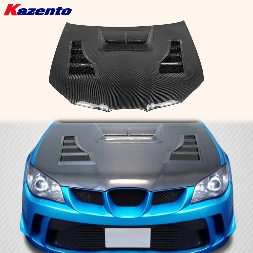 For Subaru WRX STI GDB (06-07 Only) KZ Style Carbon Vented Cooling Hood Bonnet( Ocean freight is favorable, welcome to inqury)