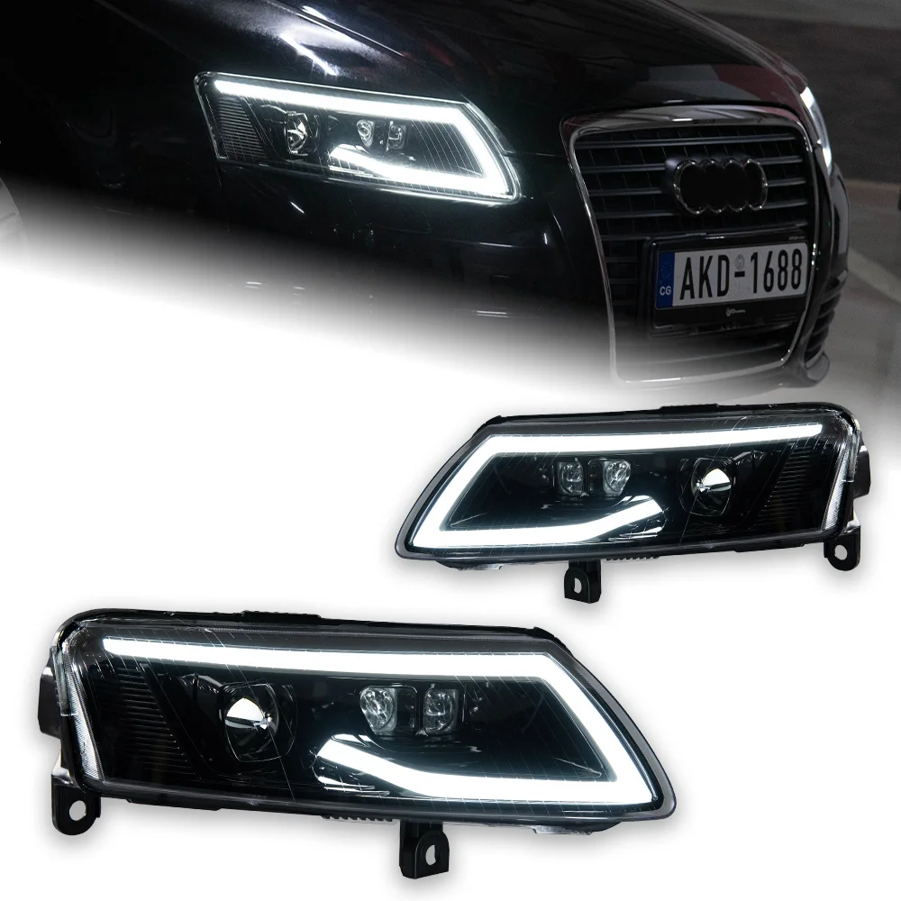 

Headlight For Audi A6 C6 LED Headlights 2005-2011 Upgrade Design LED Headlight DRL Dynamic Singal High Low Beam