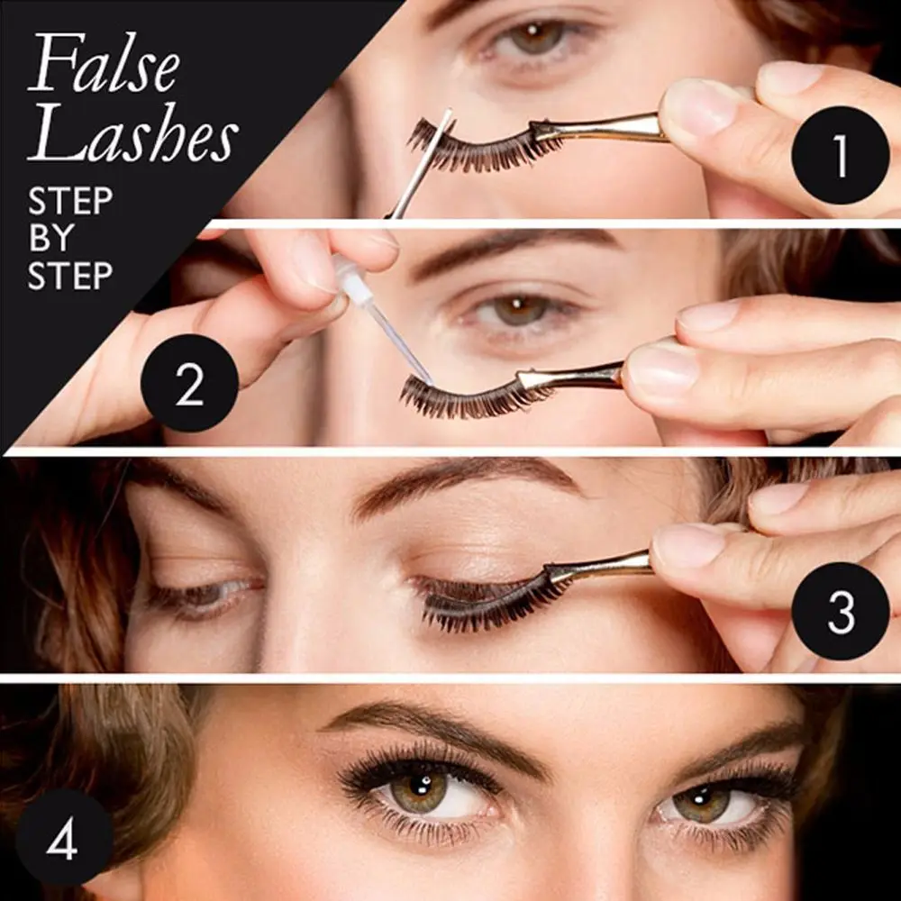 Woman 4D Faux Mink Hair False Eyelashes Eye Lash Extension Cruelty-free Full Volume Thick Natural Long Wispies Fluffy Handmade