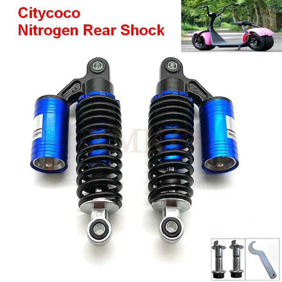 210mm Nitrogen Rear Shock Citycoco Airbag Absorber Hydraulic Absorption Spring Damping Halei Electric Scooter Modified Parts