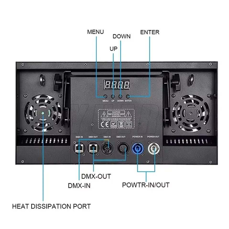 YUER LED 24x5w White Color With RGB SMD Ring Beam Strobe Horse Racing Effect Concert Wedding Dj Disco Indoor DMX Sound Countrl