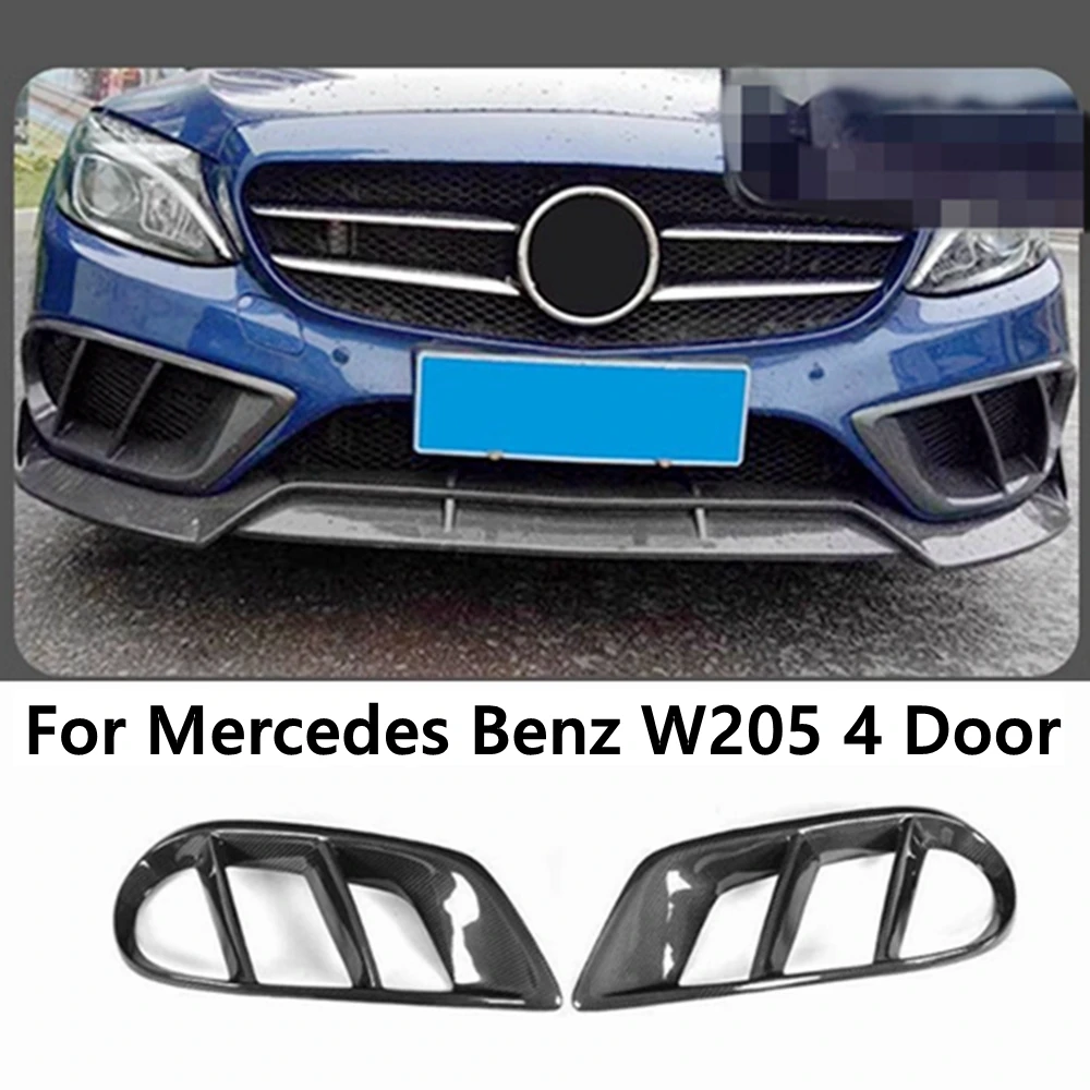 Front Air Vent Trim Cover Splitter Fog Ligth Intake Lamp Bezel Frame Grill For Mercedes Benz W205 4 Door C180 C200 C300 C43