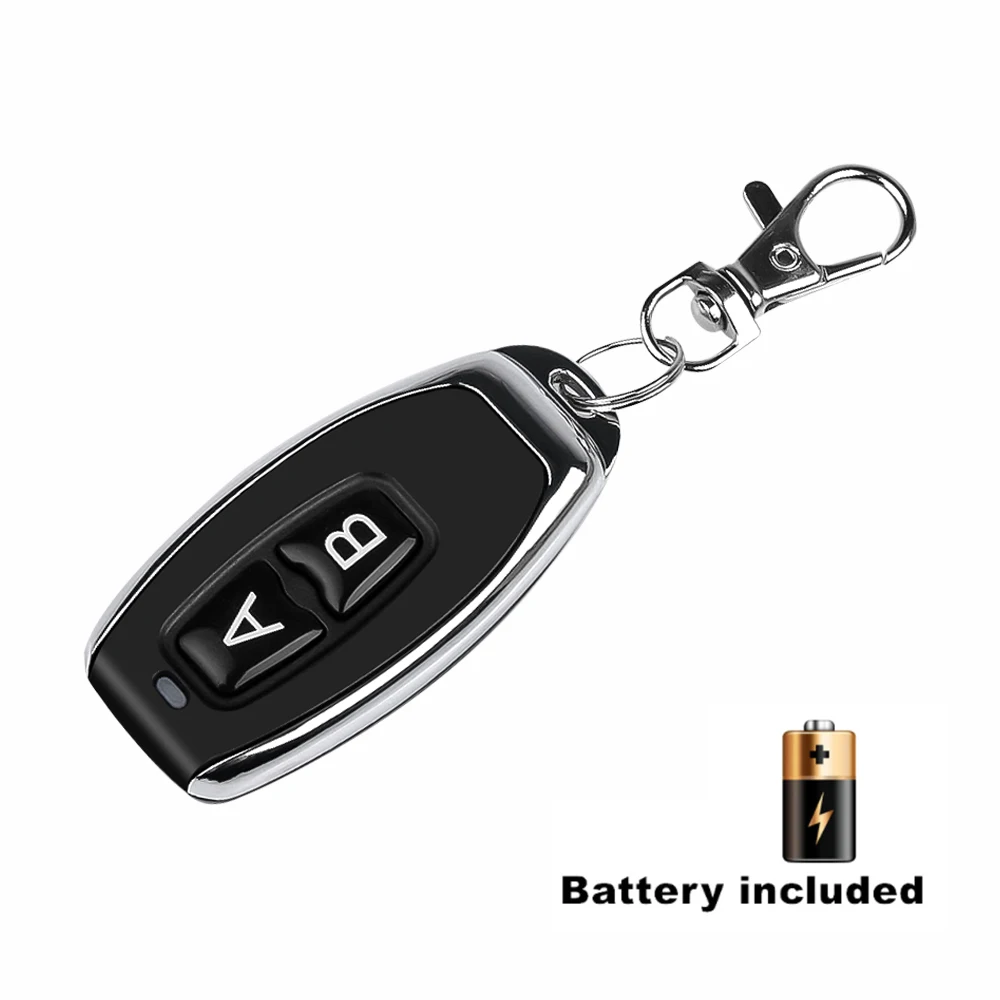 433MHz 2 Channel Remote Control Learning/Copy Cloning Duplicator Key Wireless RF Transmitter Electric Garage Door Controller
