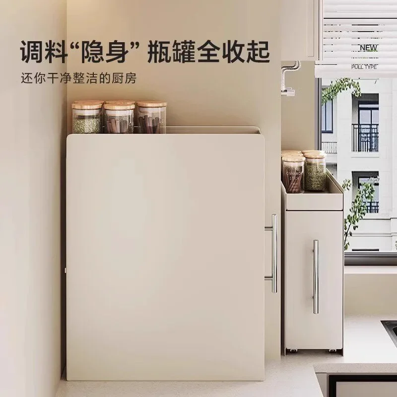 Kitchen seasoning rack Household multi-functional pumping oil, salt, sauce and vinegar seasoning jar storage box Countertop stor