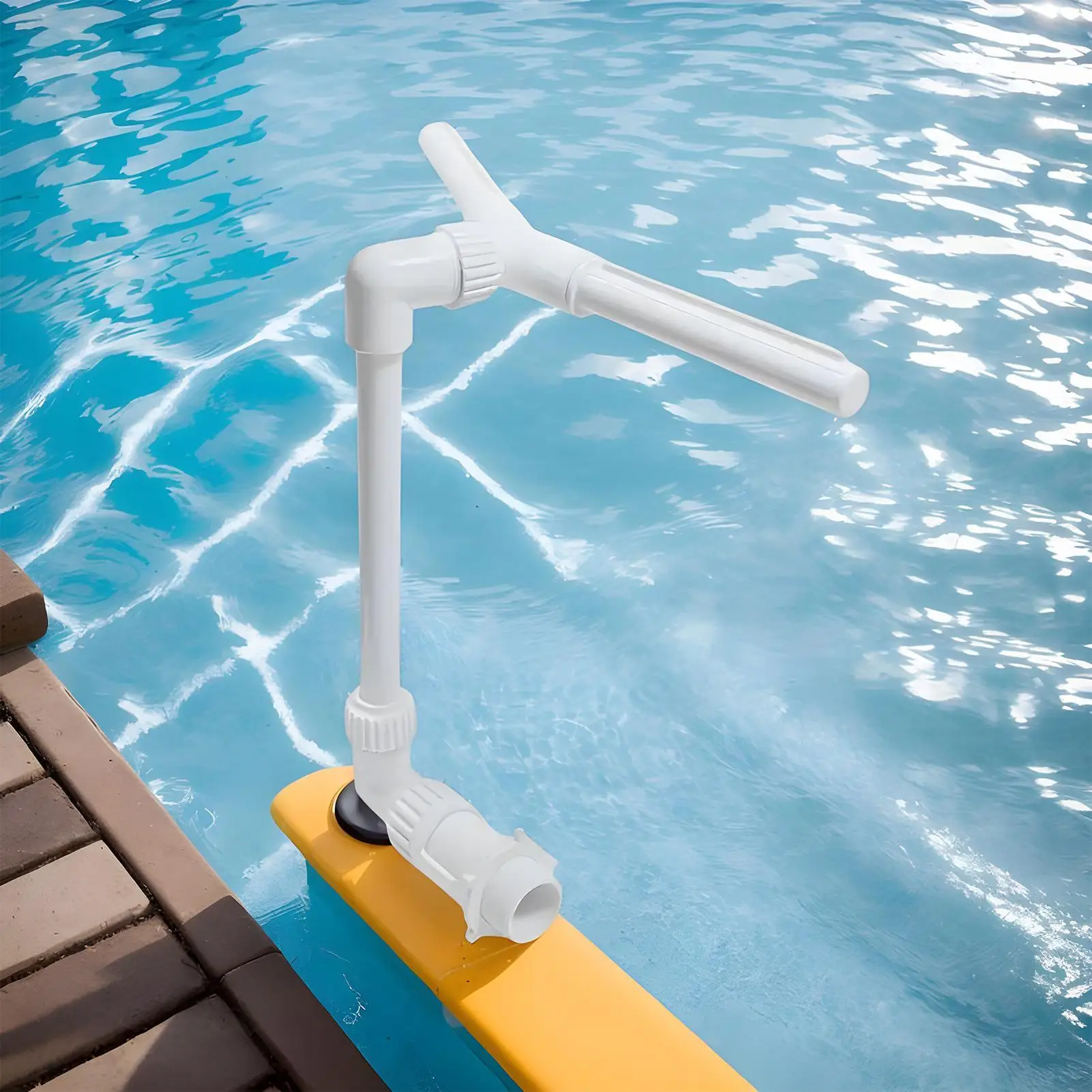 Inground Pool Fountain Water Pump T-Shaped Sprinkler Adapter Pool Sprinkler Fountain For Backyard Patio Deck Garden Landscaping
