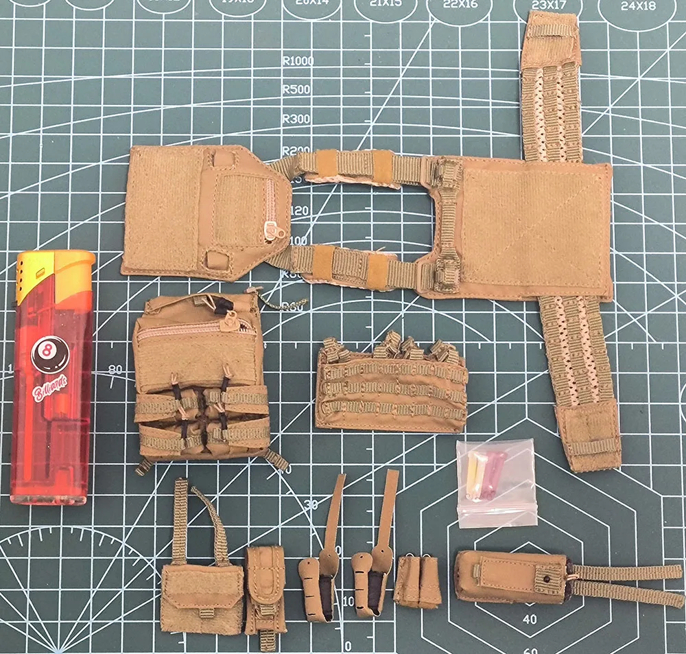 

1/6 EASY&SIMPLE ES GA1008 Man Call Guy British Soldier Duty Sniper Male Hang Chest Vest Bags Toys Model For 12" Action Doll DIY