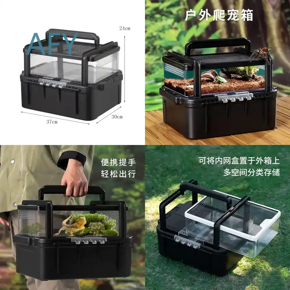 Outdoor Climbing Pet Box for Small Pets Hamster Gerbil Snake Anti-Escape Transport Air Cage Car Travel Carrier for Rodents