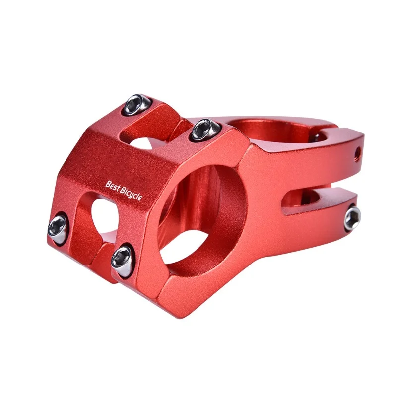 

31.8mm Aluminum Alloy Mountain Bike Handlebar Fixed Stem Cycling Accessory (Red)