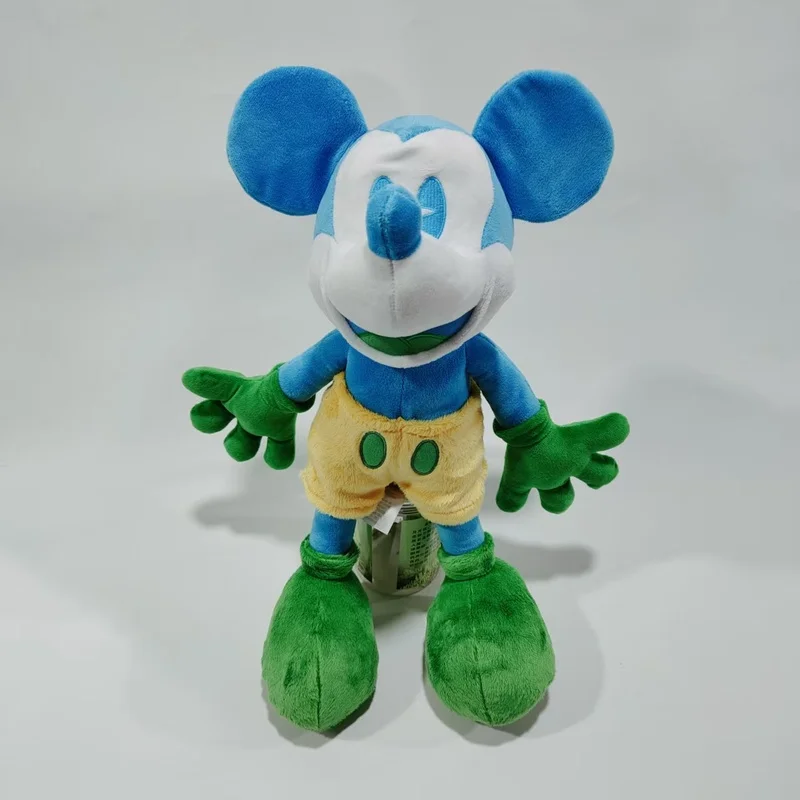 디즈니 43cm 크리스마스 색상 미키 마우스 인형 봉제 인형 특별 버전 미키 봉제 인형 인형 어린이를위한 생일 선물