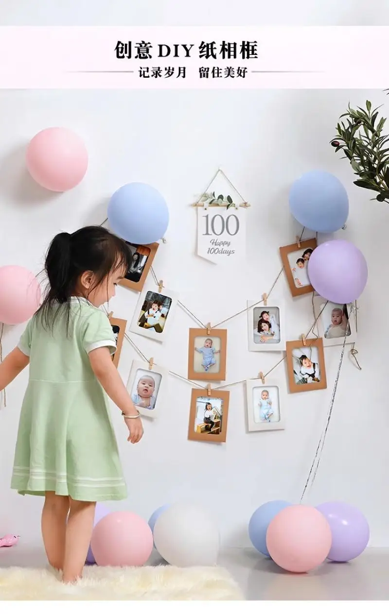 10Pcs/pack 5/6/7Inch Photo Cardboard Picture Frame Creative Diy Paper Photo Frame Home Wall Bedroom Decorative Picture Frame