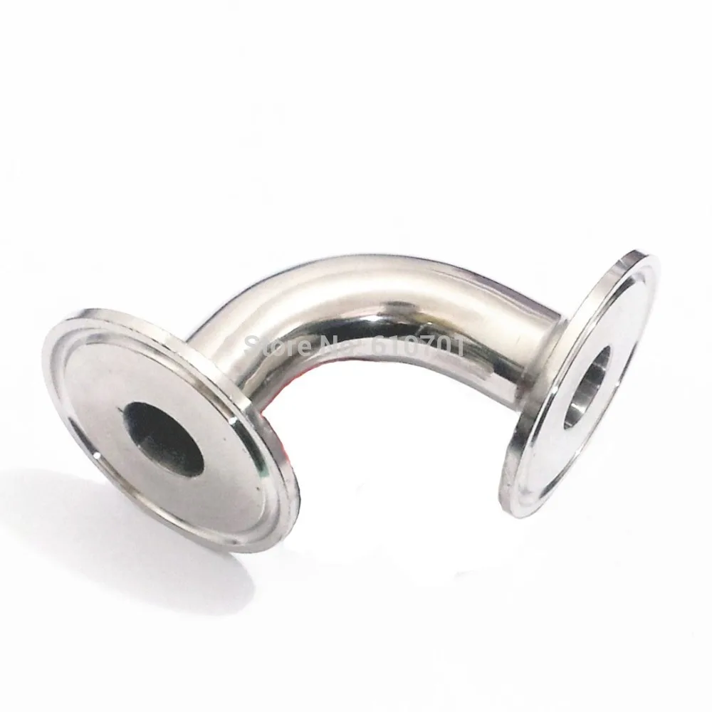 

3/4" 0.75" 19mm Sanitary Ferrule Elbow 90 Degree Pipe Fitting SS304 Tri Clamp